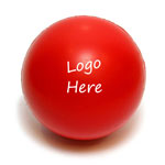 runder Stressball mit Logo