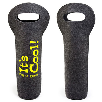 Filz-Weintasche mit Druck