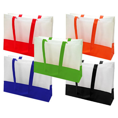 Bicolor Einkaufstasche mit Druck